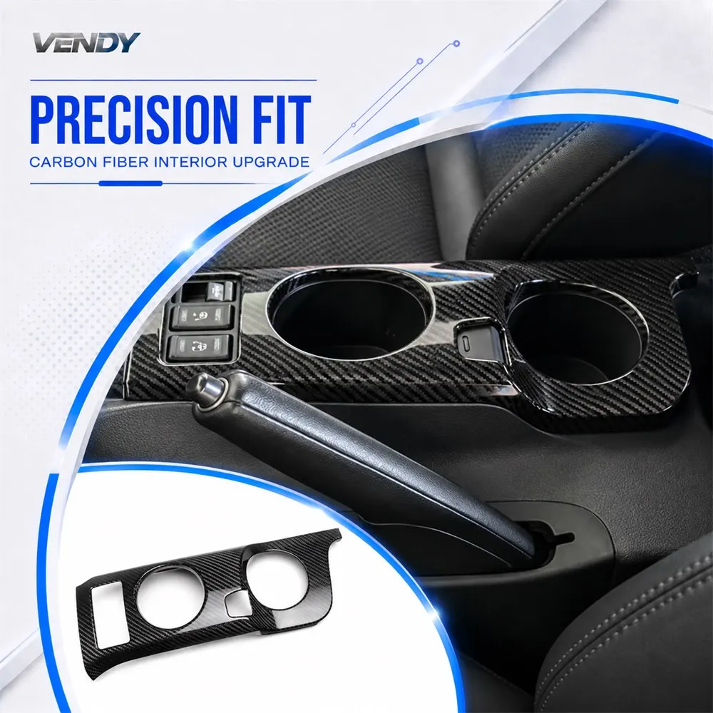 Real Carbon Fiber For Nissan Z RZ34 400Z Fairlady Z 2023-2025 LHD Cup Holder Cover Decorative Panel Cover Trim Accessories