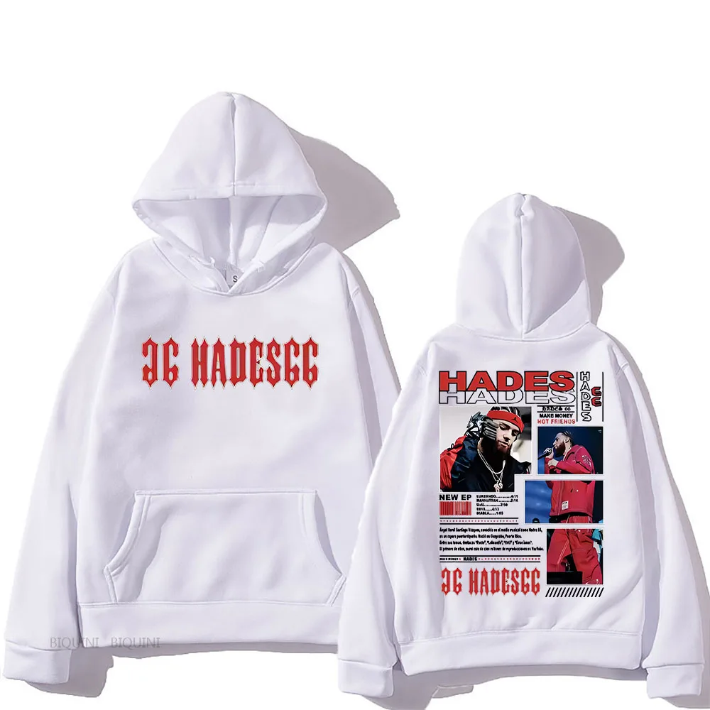 Hades 66 Hooded Rapper Graphic Printing Men Harajuku Grunge Sweatshirt Long Sleeve Fleece Clothing Moletom Casual Pullovers