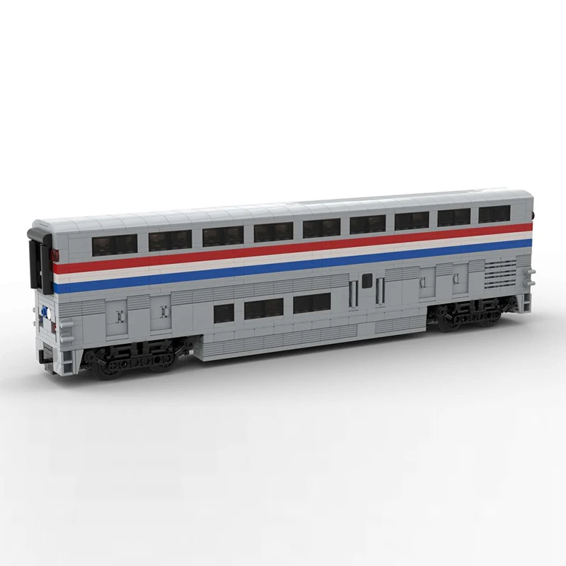 مدينة سيارة نموذج MOC قوالب بناء طبقة مزدوجة قطار Superliner مدرب وحدات التكنولوجيا الهدايا عطلة تجميع ألعاب أطفال