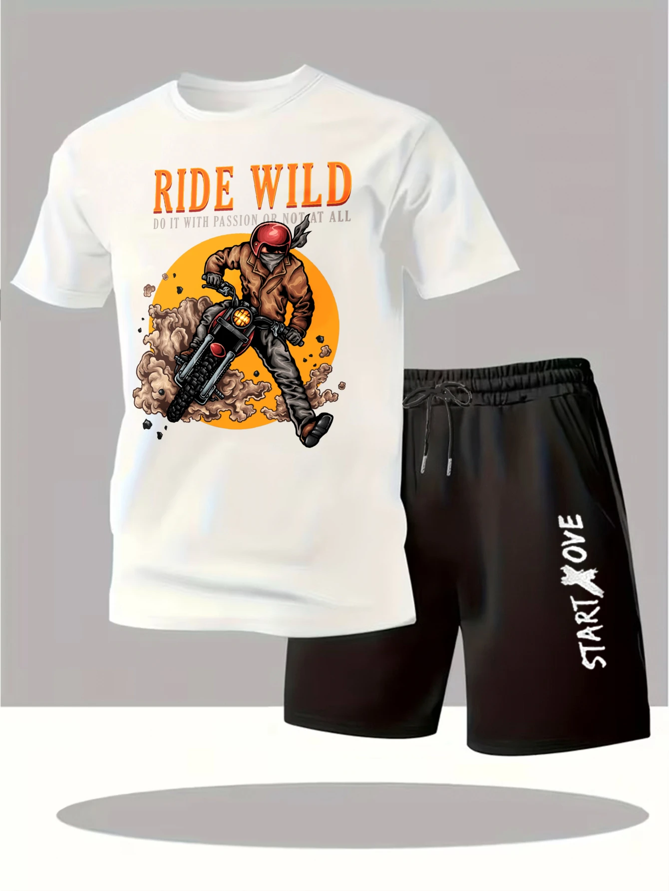 

Мужские комплекты 2025: Новинка! Модные мужские костюмы с коротким рукавом, спортивные костюмы Y2K с графическим принтом, комплекты для мужчин, одежда для мужчин.