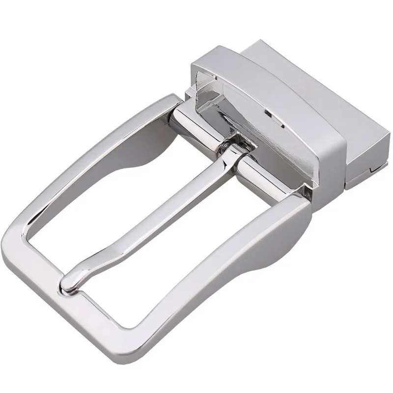 New! For Men Zinc Alloy Pin Buckle Fashion Gold Belt Buckle for Trousers Male Accessories Reverse Belt Buckle