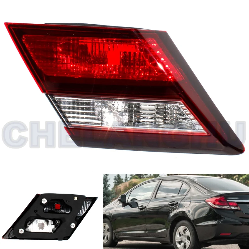 

For Honda Civic Sedan 4-Door 2013 2014 2015 Left Inner Side Tail Light Rear Lamp Without Bulbs car assecories 34155-TR0-451