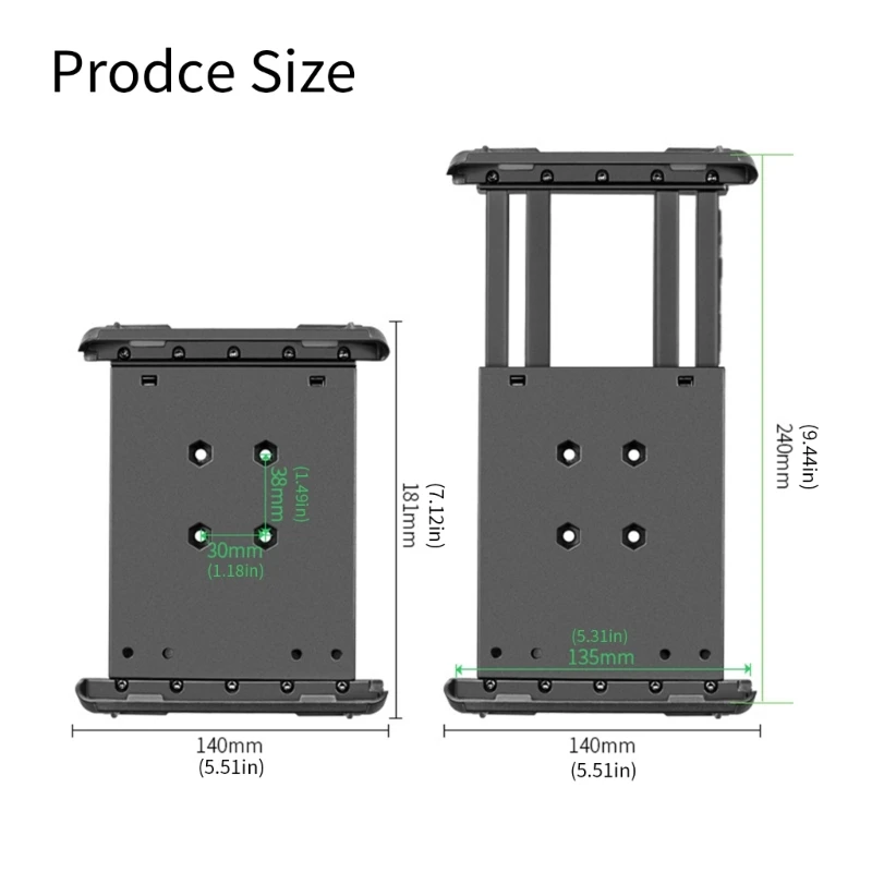 Q5WA Shockproof Ridings Ridings Bracket Bracket Clip for 7inch 8inch أقراص