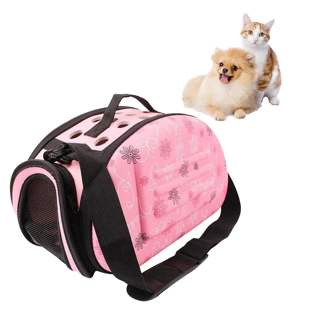 

Pet Carrier Backpack Small Size Pink Eva Material Travel Bag for Dog Breathable Mesh Windows Portable Front Carry Pup Outdoor