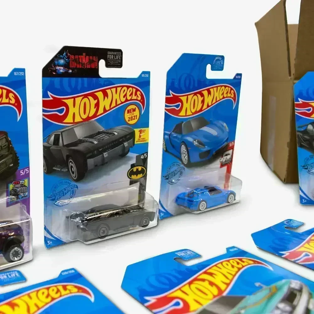 Hot Wheels-Modèle de voiture moulé sous pression pour garçons, Nissan, Benze, Audi, Batmobile, Mazda, Ford, jouets, cadeau d\'anniversaire, original,