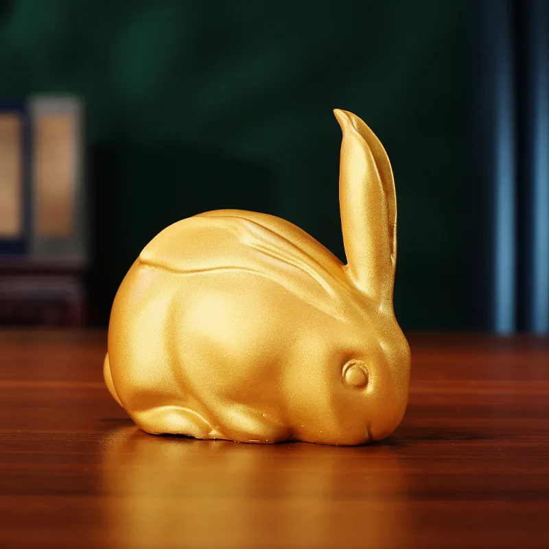 Brass Prosperous Future Zodiac Rabbit Ornament Home Entrance Office Opening Gift For Students And Colleagues Decoration