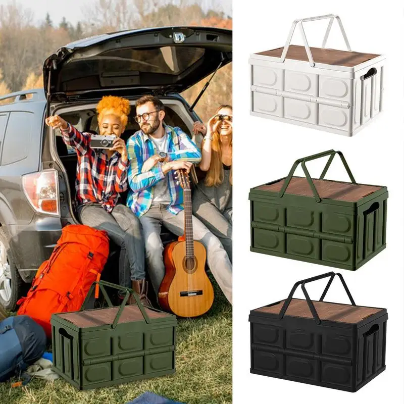 

Camping Folding Box Outdoor Storage Box Garden Tools Box Pool Toys Storage Bin Folding Storage Crate For Camping Kitchen Home