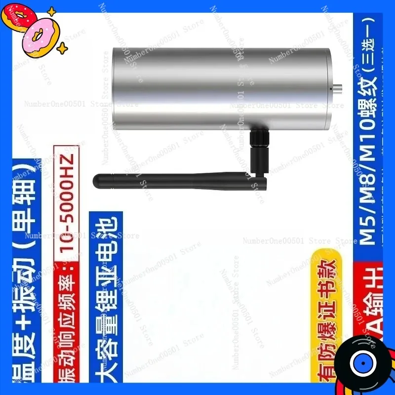 Wireless Temperature Vibration Sensor 3-Axis Vibration Monitor for Industrial Fan Motor Predictive Maintenance