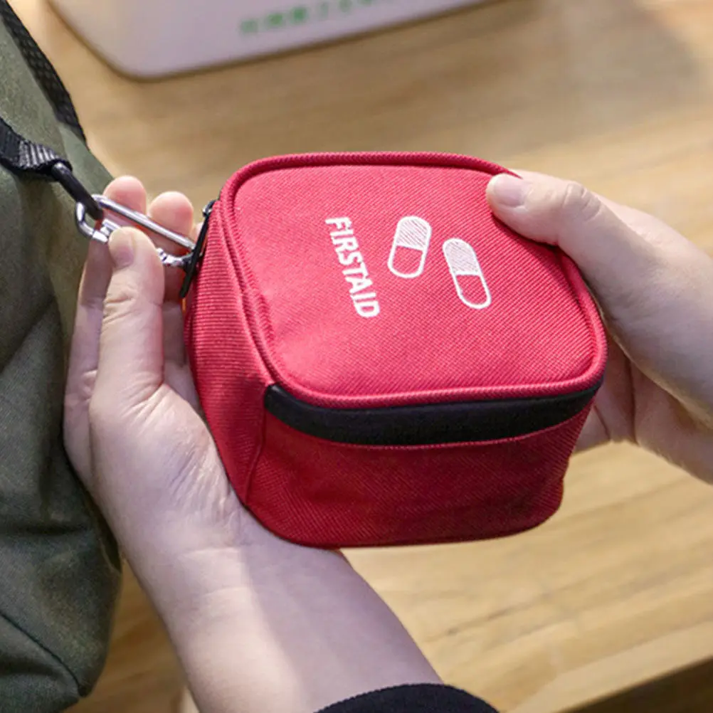 First Aid Bag Portable Waterproof Large Capacity Outdoor Emergency Storage Pouch Travel First-Aid Kit Oxford Cloth Medicine Bag