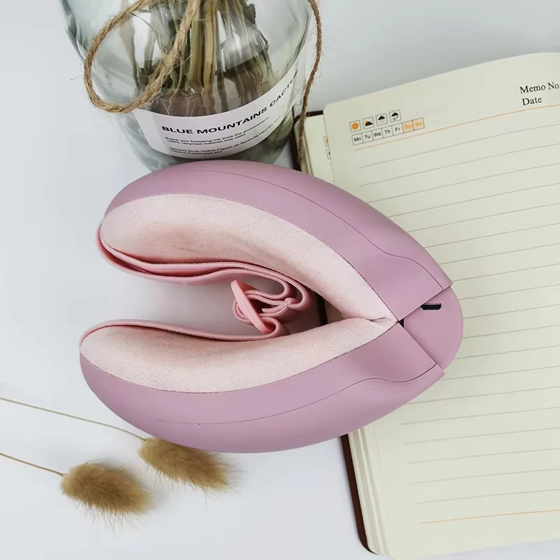 Improved Pink Wireless Smart Eye Massager Timing Control Heat Feature Eye Care Equipment for Sleep Relief Fatigue Massage
