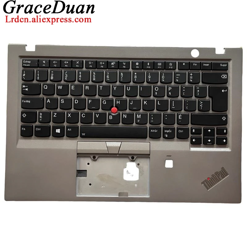 CFR Canadian French Silver Keyboard Upper Case Palmrest Shell Cover For Lenovo Thinkpad X1 Carbon 6th Gen6 G6 01YR673 01YU545 01