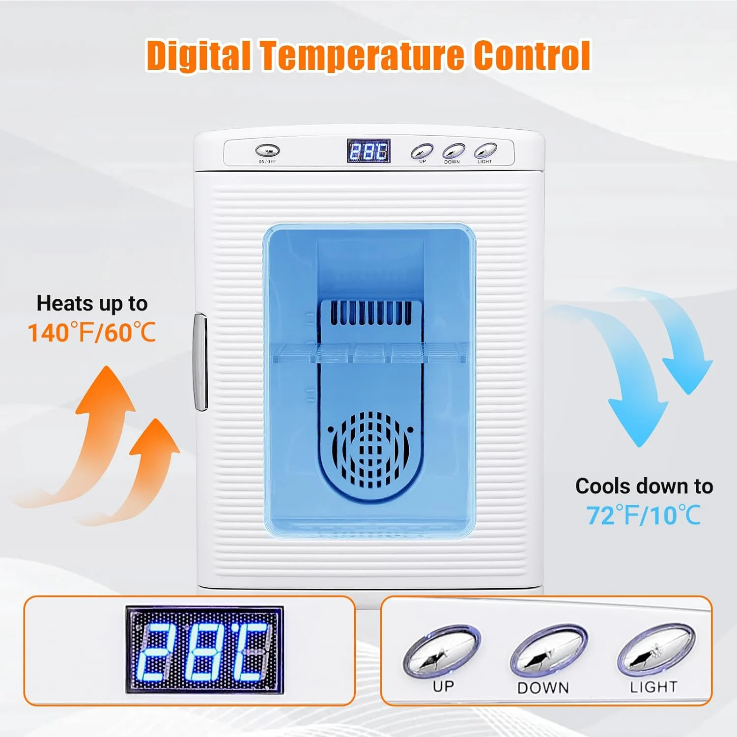 25 L Laboratory Incubator, Portable Reptile Science Laboratory Incubator, Temperature Controlled 10°C-60°C, for Small Reptiles