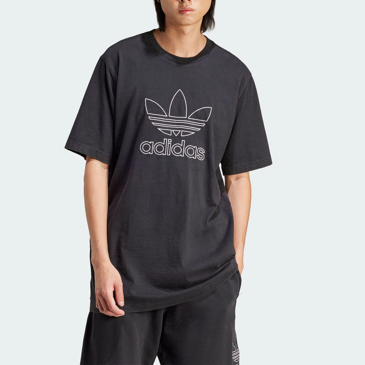 

Мужская дышащая футболка adidas Originals Trefoil в стиле ретро, минималистичная, IU2347