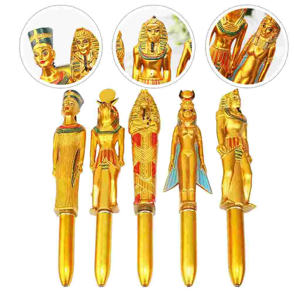 

10 Pcs Pharaoh Ballpoint Pen for Writing Bulk Pens Black Gel Filler Students Plastic Child