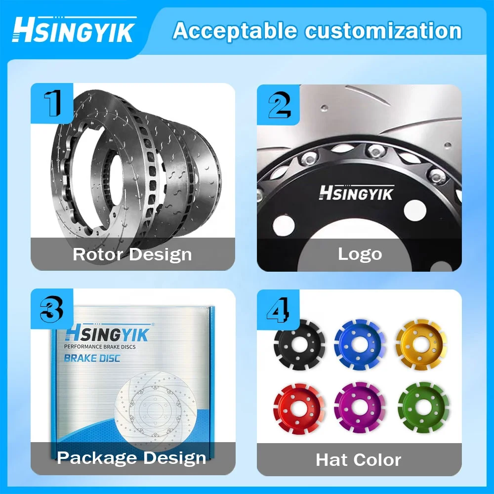 Auto Front Two Piece Floating Brake Discs For AUDI TT Roadster RS Quattro 8J0615301K