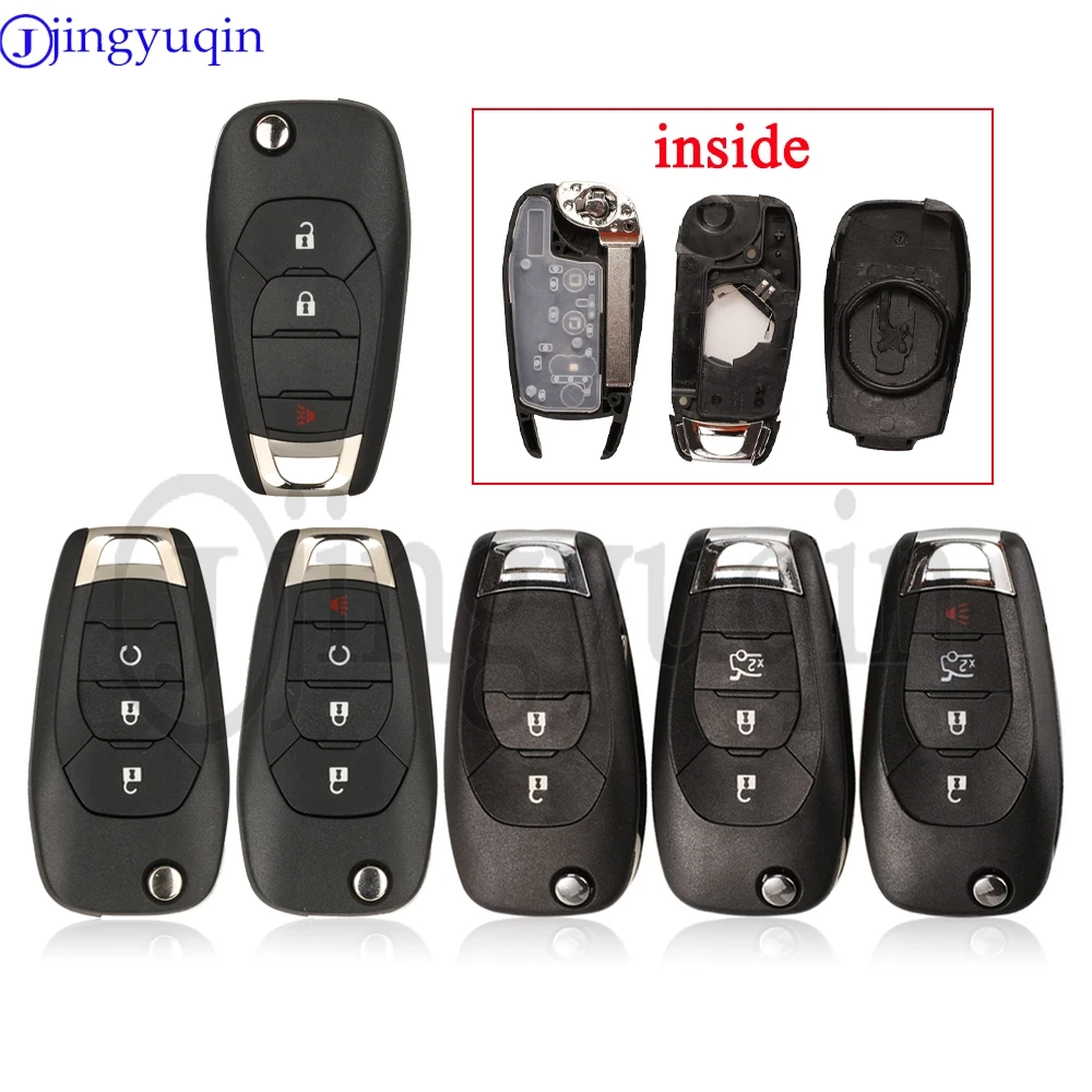 

Модифицированный выкидной корпус ключа-брелока Jingyuqing для Chevrolet Cruze Aveo 2014-2018, 2/3/4 кнопки, замена лезвия HU100