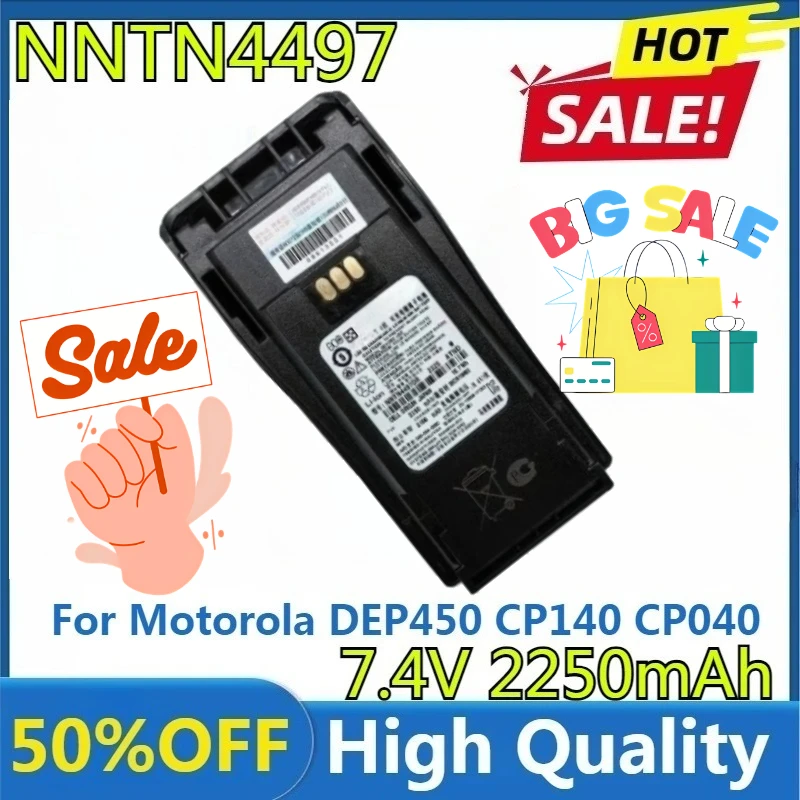 

New NNTN4497 2250mAh 7.4V High Quality Replaceable Battery for Motorola DEP450 CP140 CP040 CP200 CP380 EP450 CP180 GP3688 PR400