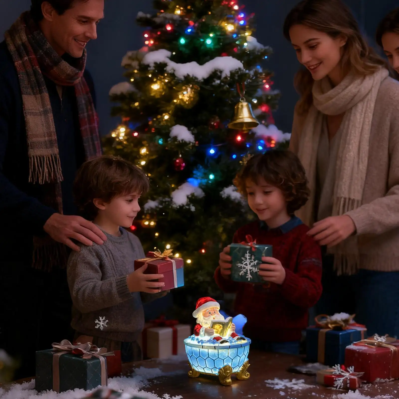 

Рождественский ночник с питанием от USB, водонепроницаемое окружающее освещение, Санта-Клаус, светодиодный ночник для чтения, прикроватный столик для гостиной