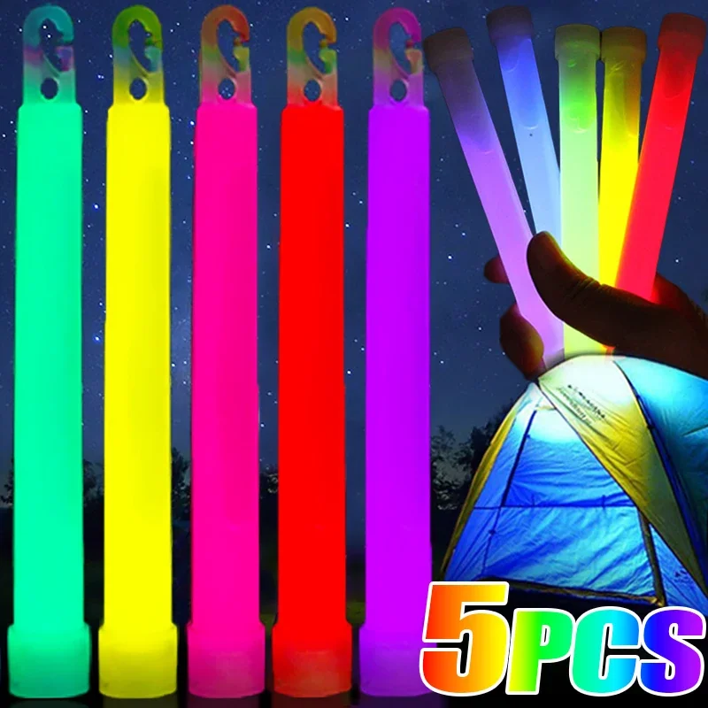 6 Inch Fluorescence Glow Sticks Glowing In The Dark Concert Party Props Outdoor Camping Emergency Lighting Stick Survival Tools