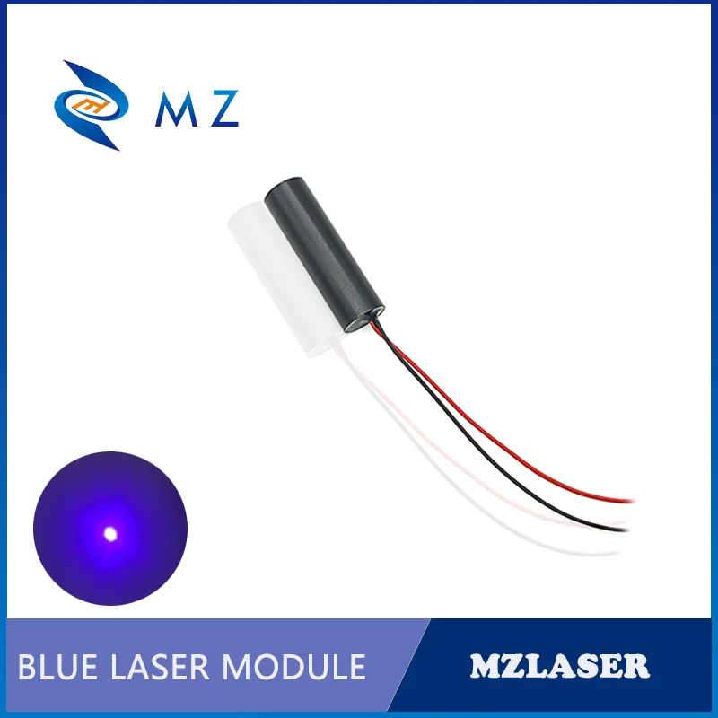 Hot Selling Compact  D12mm 405nm 50mw Blue And Violet UV Dot Laser Diode Module Glass Lens CW Circuit Model  Industrial Grade