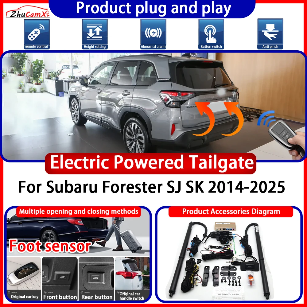 ZhuCamX Electric OEM Powered Tailgate for Subaru Forester SJ SK 2014-2025 anti pinch Smart Intelligent Control Gate Lift Kit