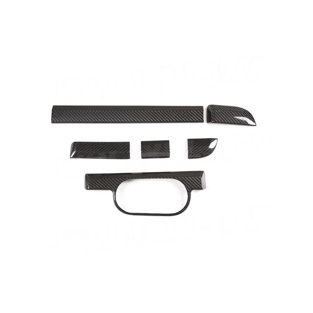 JXWANCF Dry Carbon Fiber Interior Central Control Dashboard Door Trim Covers Strips fit for Porsche 718 2016-2019 911 2012-2018 view 5