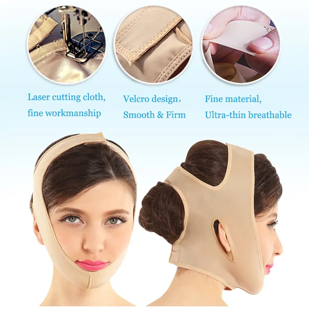 Mascarilla adelgazante Facial, cinturón de Estiramiento Facial, mascarilla de cuello fino, Estiramiento Facial para dormir, Reduce el vendaje de doble mentón, moldeador de cara, cinturón para el cuidado de la piel