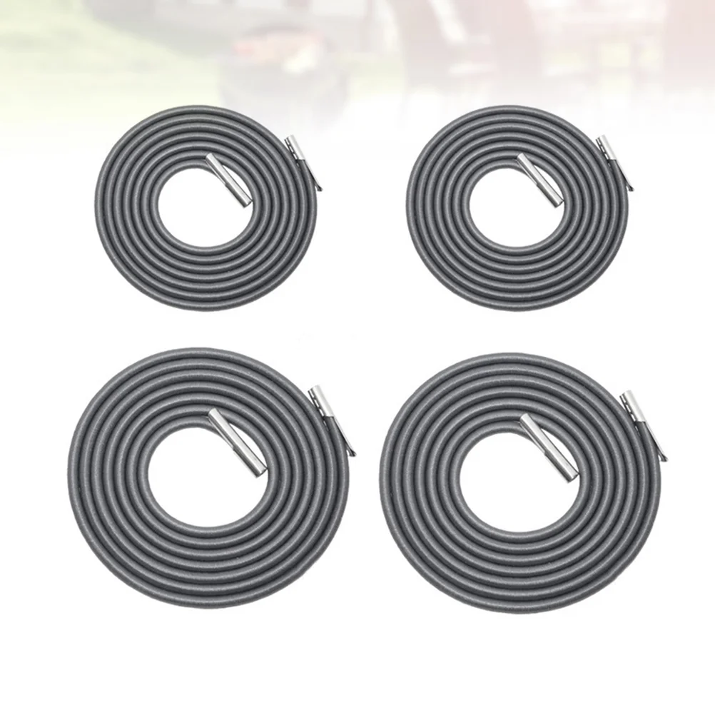 

4 Pcs Elastic for Garden Chairs Recliner Rope Black Deck Chaise Longue Cord Rubber Accessories Shoelace Mini