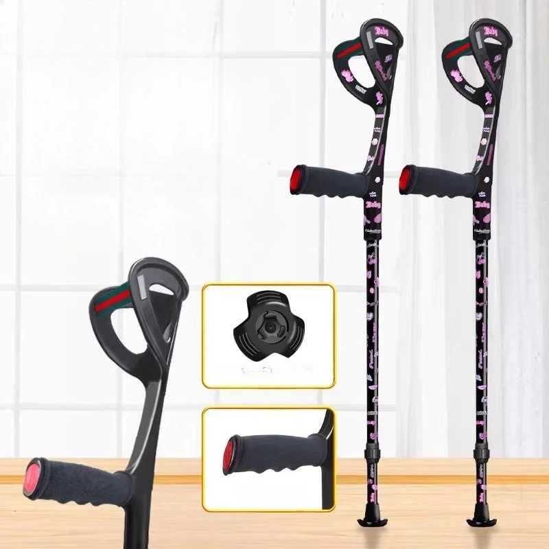 

Реабилитационные костыли для предплечья для взрослых, складные, регулируемые, алюминиевые, локтевые костыли, легкие трости для ходьбы