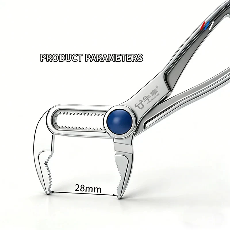 4-Zoll-Mini-Rillenverbindungs-Zangen mit Push-Lock-V-Backen, schnell einstellbar für enge Räume, Mehrflächen-Grip – Detail 3
