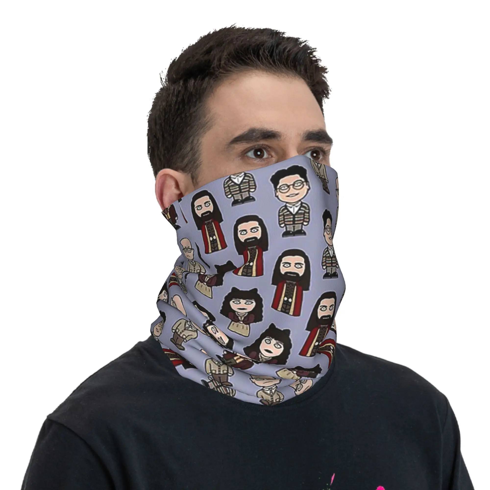 チーム What We Do In The Shadows バンダナ ネックゲートル プリント ラップ スカーフ 多用途 フェイスマスク ランニング ユニセックス 大人 防風