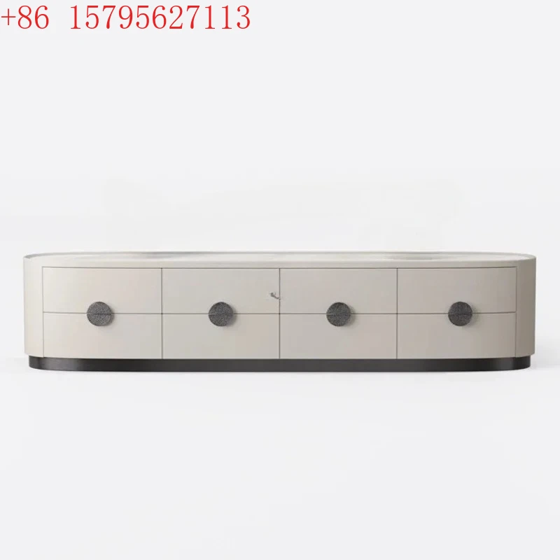 

Дизайнерская вилла, большая плоская высококачественная мраморная итальянская светлая роскошная тумба под телевизор