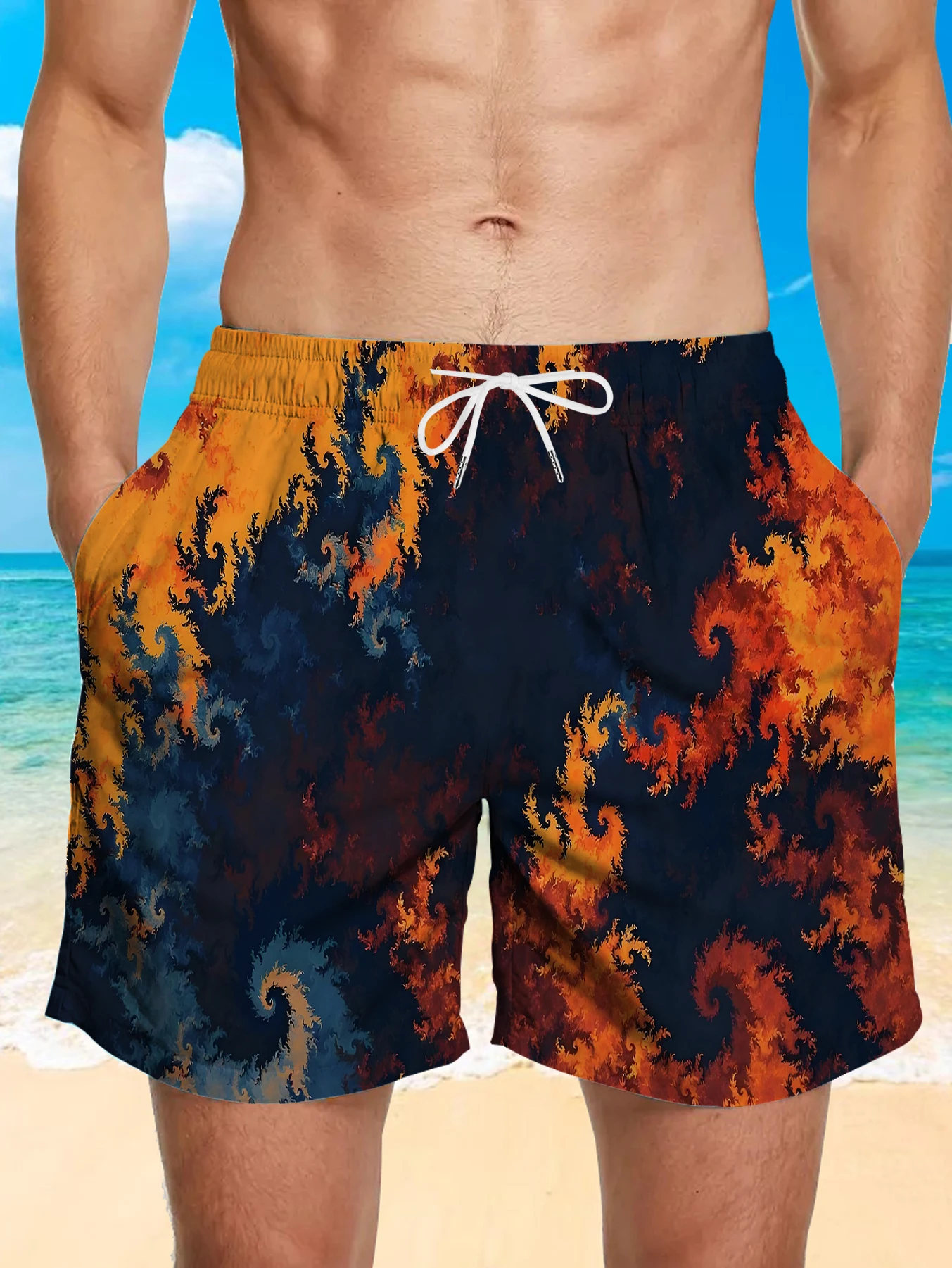 

Tropical Digital Printed Beach Pants Men Full Print Quick Dry Summer Short Pants