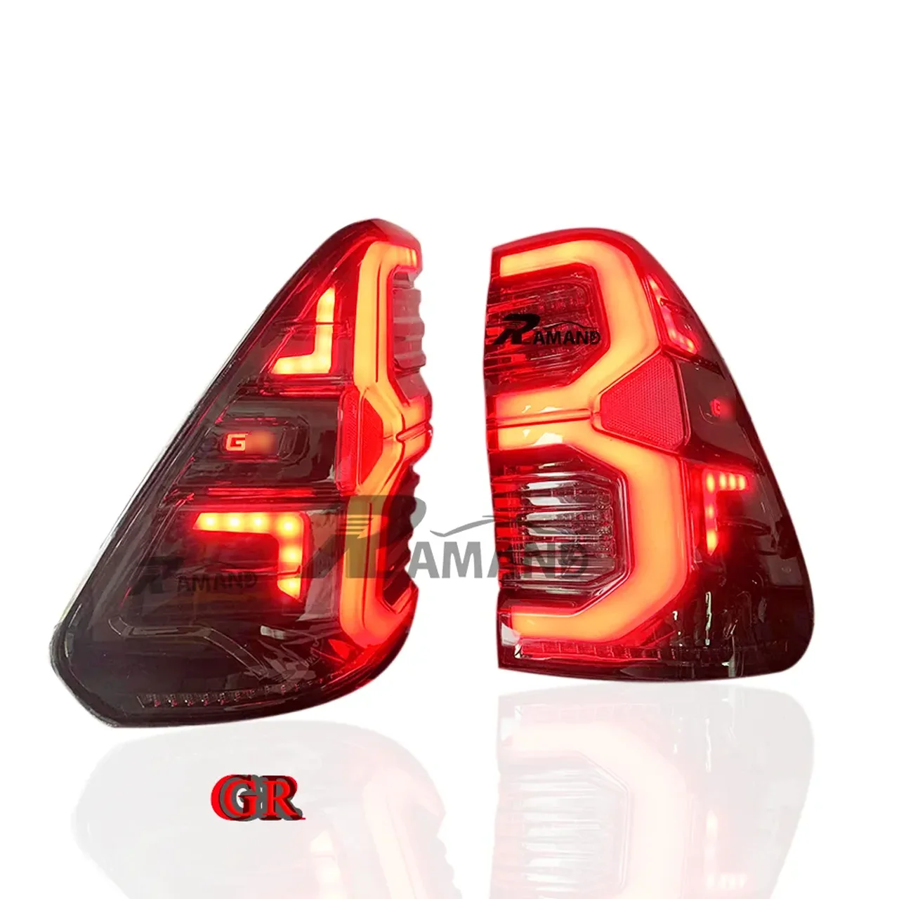 

Автоматический светодиодный модифицированный задний фонарь GR для Hilux Revo Rocco 2016-2024, аксессуары для системы освещения ходовых огней для задних фонарей Hilux