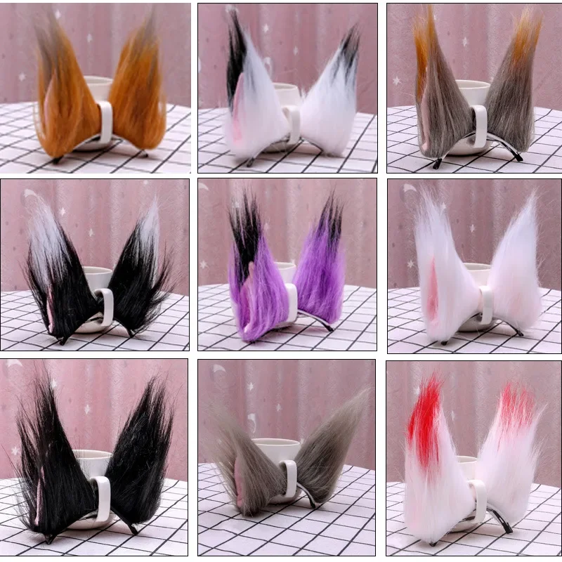 Cat Fox Fur Ears Hair Clip Long Tail Headwear     Birthday Gift   Anime Cosplay Costume Halloween Christmas