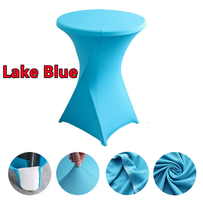 2/1PC Hoogte Stretch Rond Tafelkleed Cocktailtafel Cover Spandex Tafelkleed Bar Hotel Party Bruiloft Elastisch Tafelkleed Decor