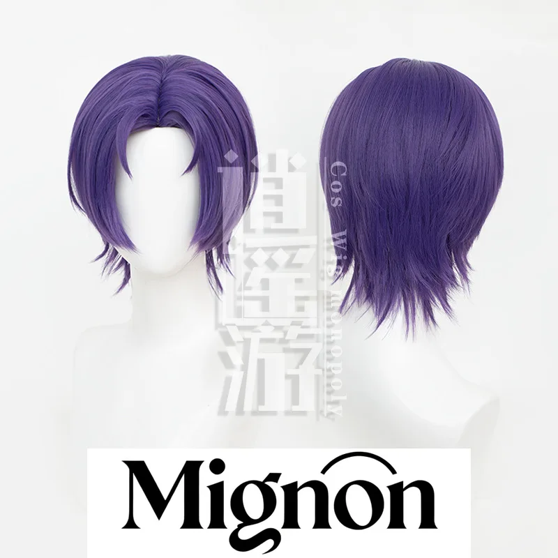 

Синий замок Микаге Рео, короткие волосы, парик для косплея, имитация кожи головы, подарок на Хэллоуин