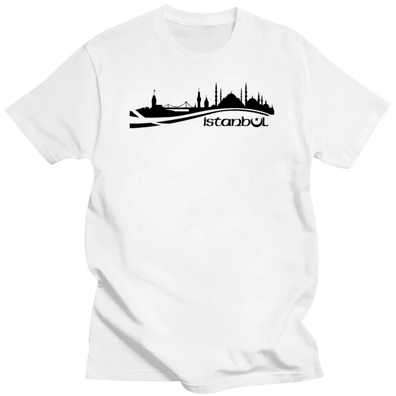 Istanbul T Shirt Druck Turkiye Turkei Neu Unisex Baumwolle Black Tees Short Sleeve O-neck