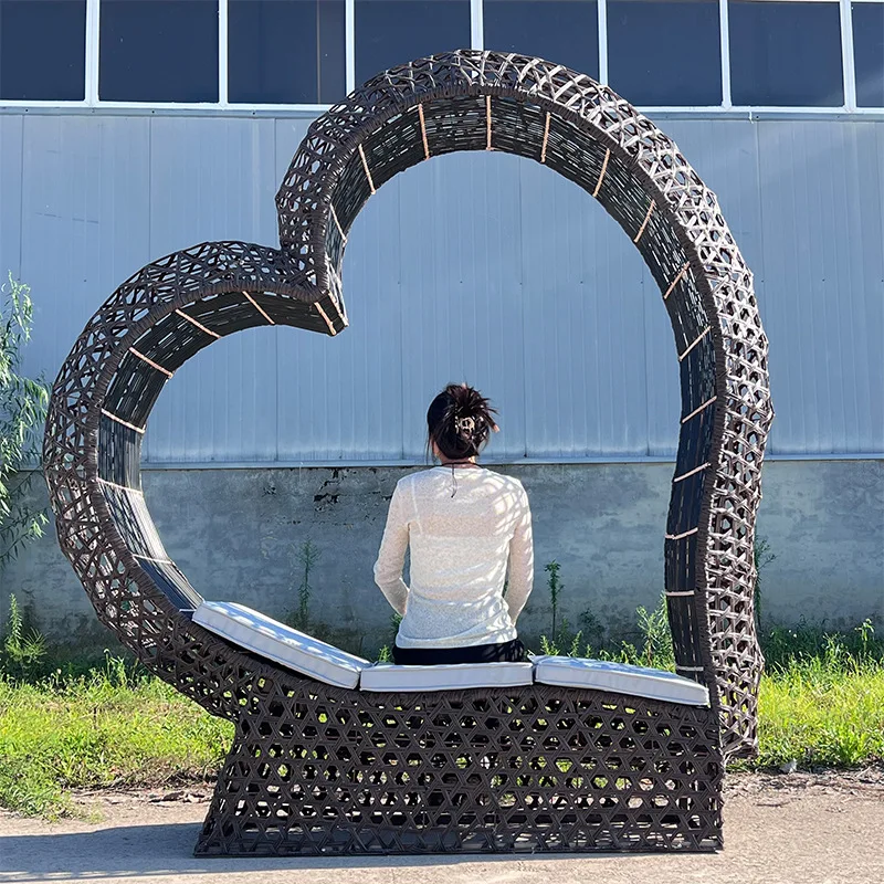 Internet Celebrity Rattan Love Bird's Nest Seat, Hand-woven Outdoor Check-in Photo Photo Love Booth