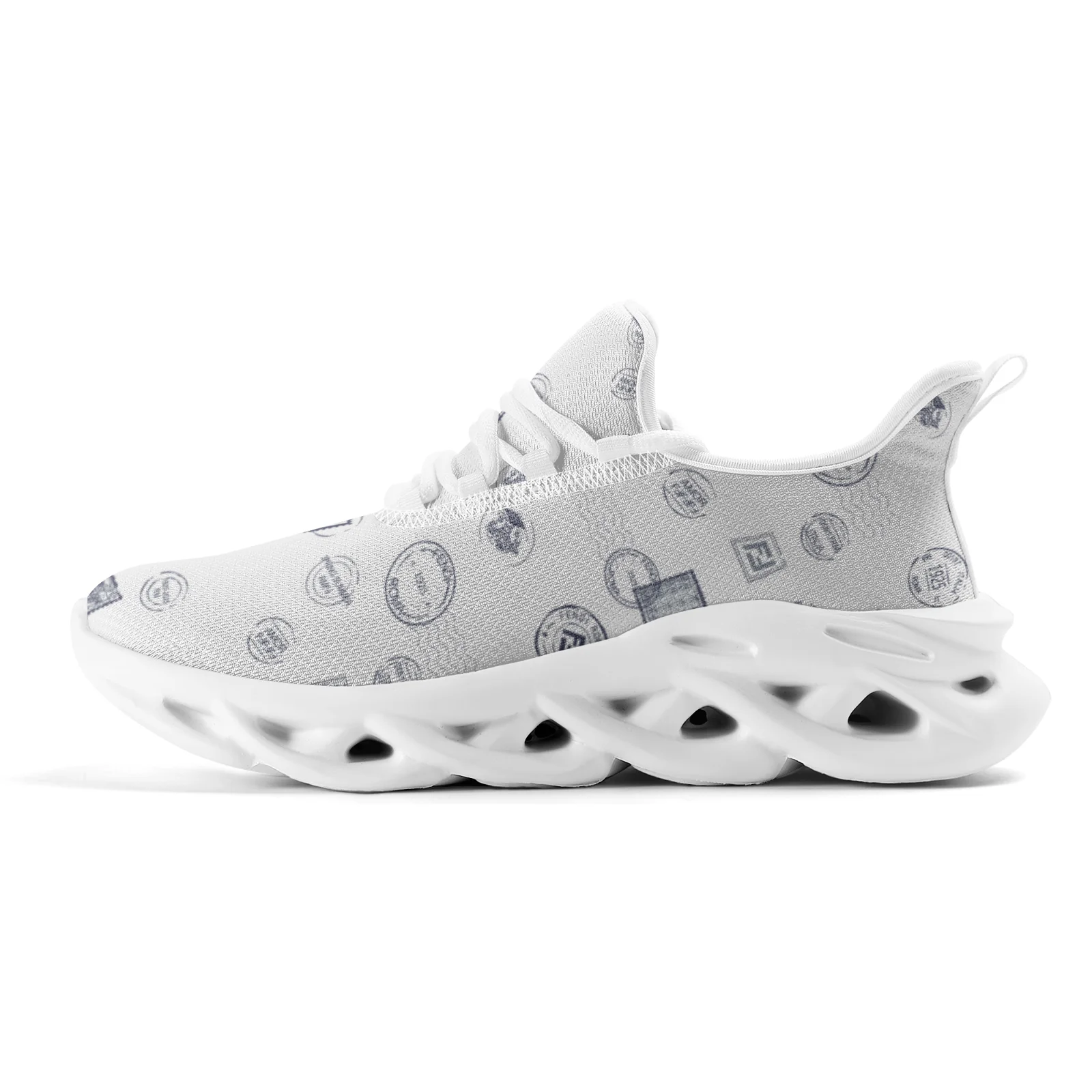 

Vintage Stamp Prints Casual Sneakers for Mens Womens Teenager Sports Running Walking Shoes High Quality Lace Up Mesh Footwear