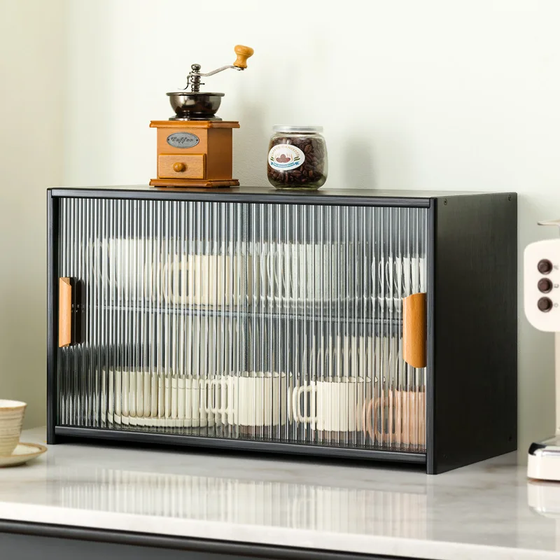 

Desktop cup storage rack Water cup storage box Dust-proof glass Tea Tea set Coffee rack Cup holder