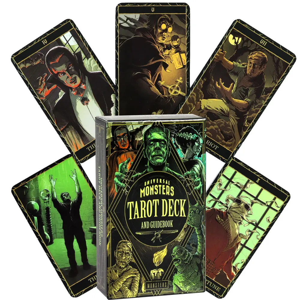 

Hot Selling Universal Monsters Tarot Leisure Entertainment Card Family Gathering Divination Deck Tarot Board Playing Card Game