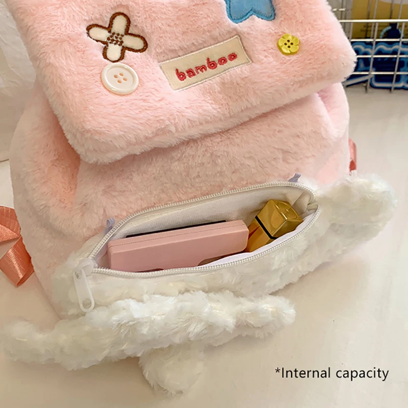 Cute Large Capacity My Plush Backpack Kawaii Design Shoulder Bag For Trendy Accessories