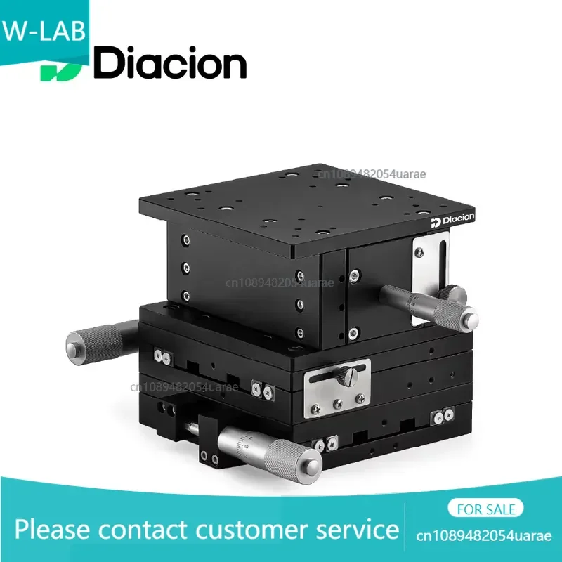 Diacion XYZ Multi-axis 125x125mm Aluminum Alloy Positioning Linear Ball Guide Micrometer Feeding High Precision Manual Stage