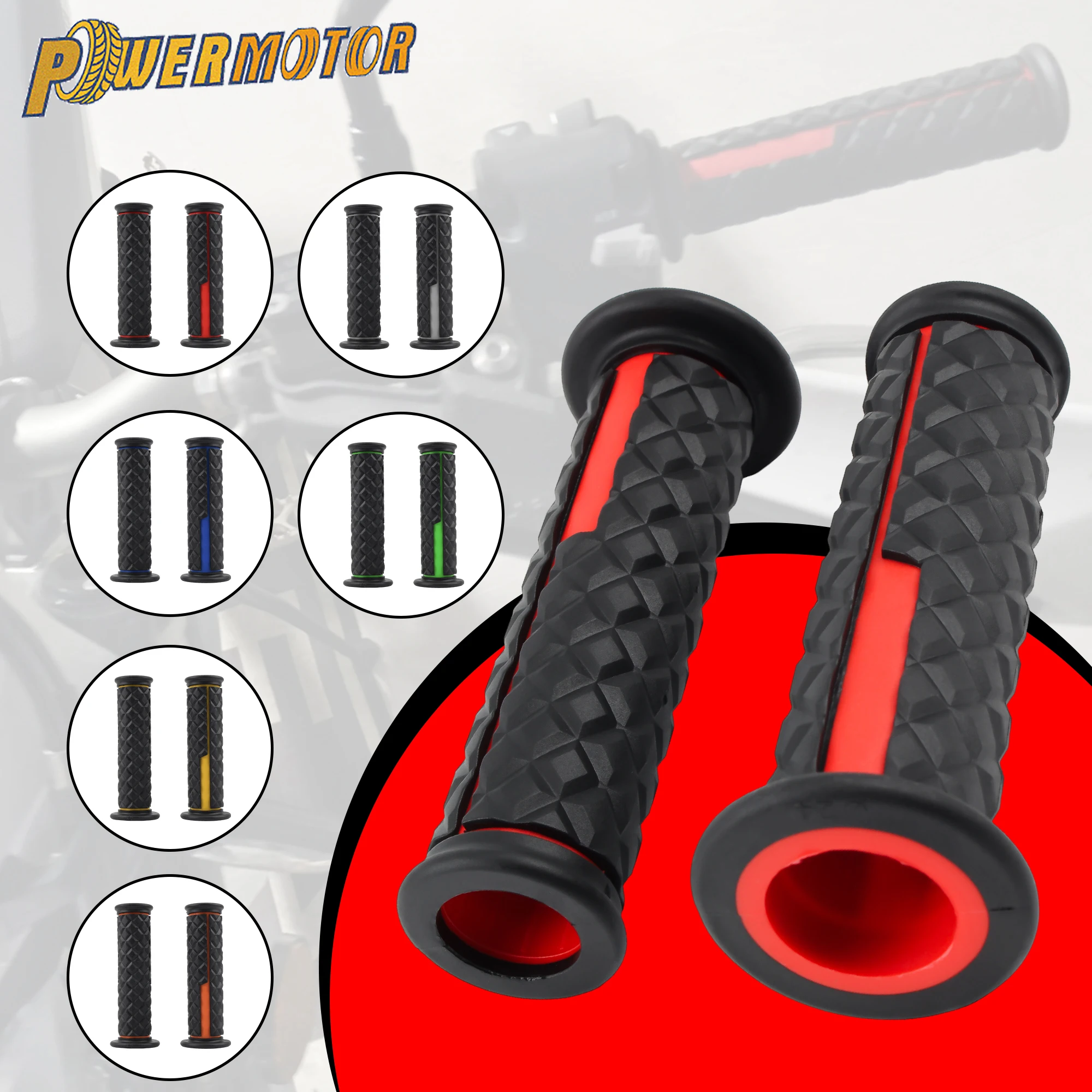 

7/8 "22 24mm Universal Motorcycle Handlebar Grips For BMW KTM Kayo Honda Supermoto DirtBike Off Road Racing Scooter Grips Parts
