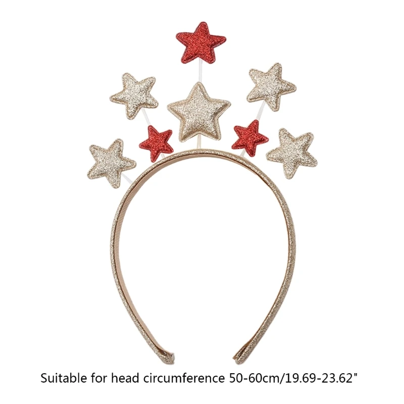 Festival Christmas Women Students Washing Face Hairband Shinning Five-pointed Star Shape Headbands Sequins Hair Hoop