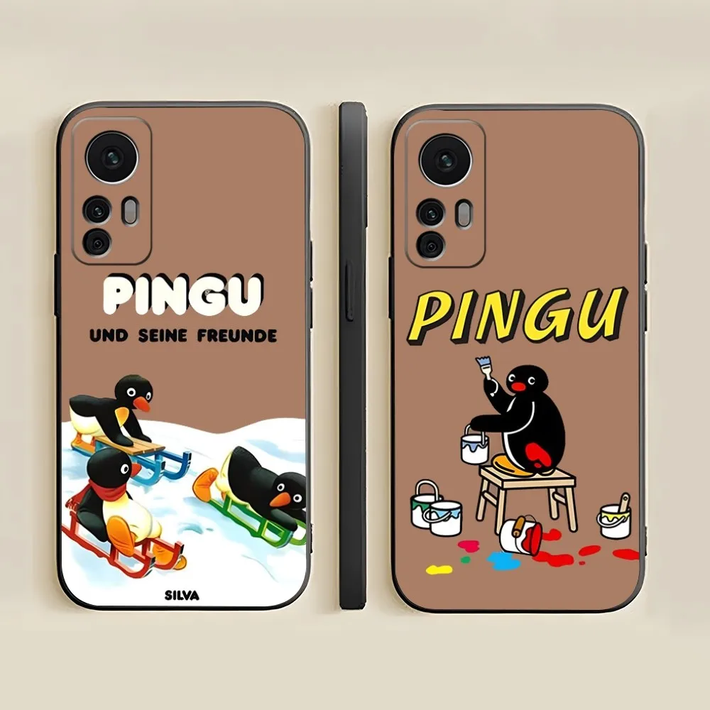 Cartoon Pingu Penguin Phone Case for Xiaomi 13 12 11T Lite Ultra Redmi Note 13 12 10 Pro POCO F4 F5 X5 Pro Back Cover