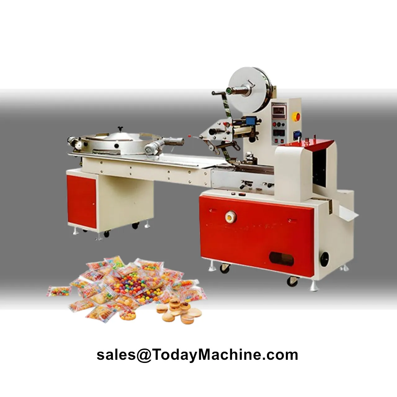 Automatic Horizontal Flow Wrapping Machine for Bakery Candy Pillow Bag