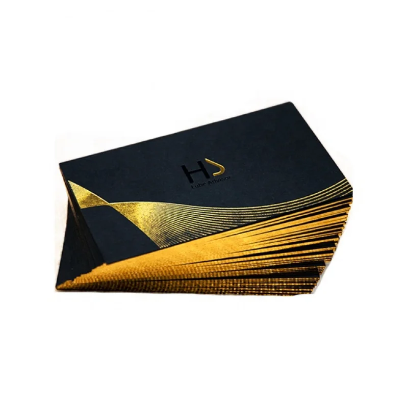 

Custom logo design 200PCs a lot eco friendly recyclable cotton paper luxury fashion gilding silver edge gold foil stamping gold