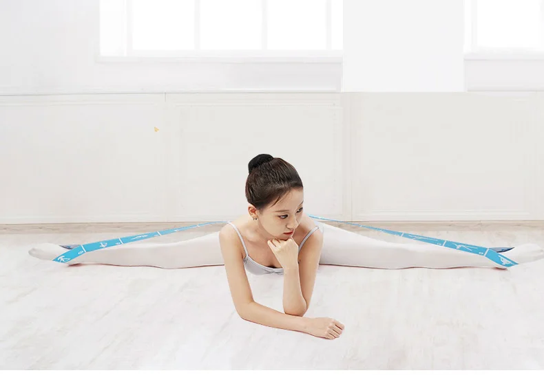 Yoga Stretching Straps with 8/10/12 Loops for dnace, Physical Therapy, Elastic Stretch Bands for Pilates, Gymnastics, Ballet